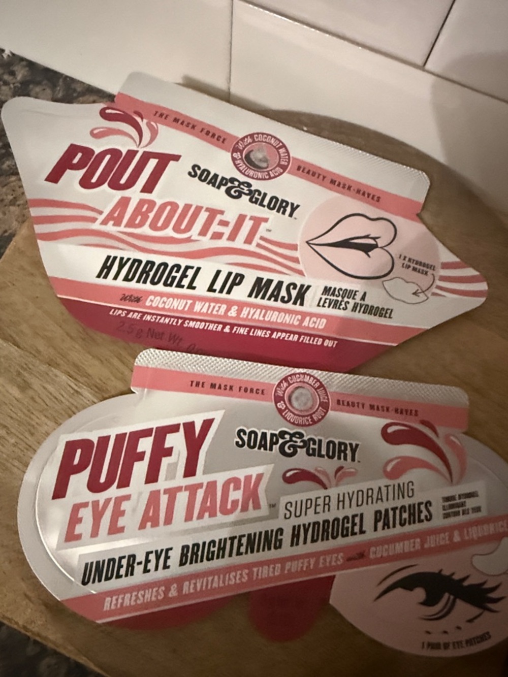 Soap & Glory Puffy Eye Attack Mask & lip mask Duo